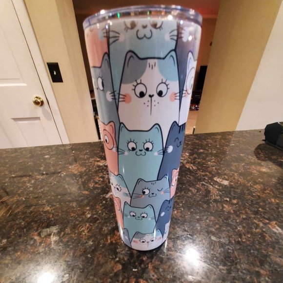Handmade Other - Cat Doodle Tumbler